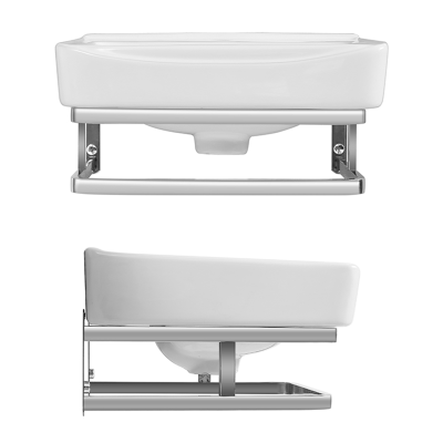 CITY อ่างล้างหน้าแบบแขวนพร้อมขาตั้งสแตนเลส รุ่น CT-208 สีขาว
