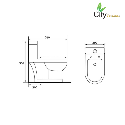 CITY โถสุขภัณฑ์แบบชิ้นเดียวสำหรับเด็ก รุ่น CT-2210 6 สี
