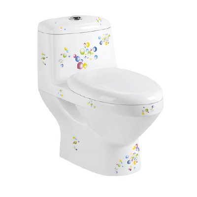 CITY โถสุขภัณฑ์แบบชิ้นเดียว รุ่น CT-2259A สีขาวลาย