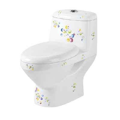 CITY โถสุขภัณฑ์แบบชิ้นเดียว รุ่น CT-2259A สีขาวลาย