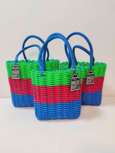 Rubber Strap Woven Bag