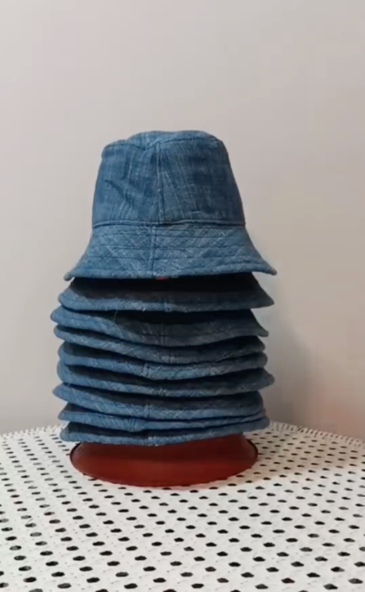 Hemp cloth hat Dyed with natural dyes