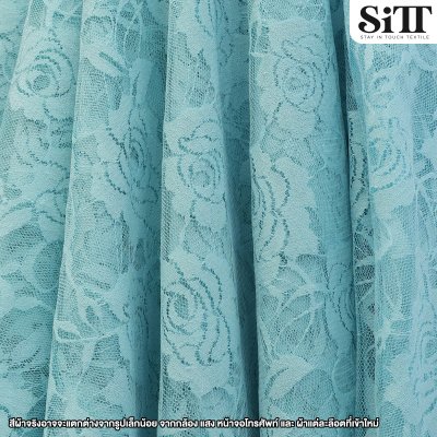 ผ้าลูกไม้ยืด [ลายกุหลาบ]