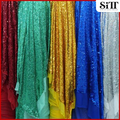 ผ้าปักเลื่อมเลเซอร์