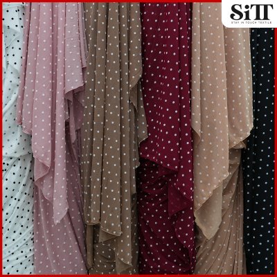 ผ้าตาข่ายยืด [ลายจุด]