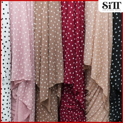 ผ้าตาข่ายยืด [ลายหัวใจ]