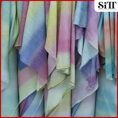 ผ้าสตาร์ไลท์พลีทไล่สี