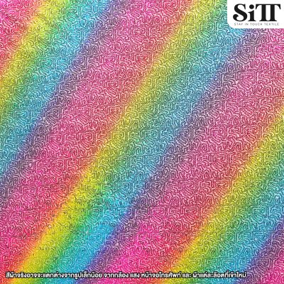 ผ้าปักเลื่อมเรนโบว์