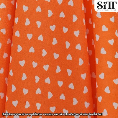 ผ้ามอสเครป [ลายหัวใจ]