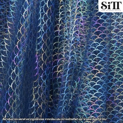 ผ้าตาข่ายลายเกล็ดปลาโฮโลแกรม