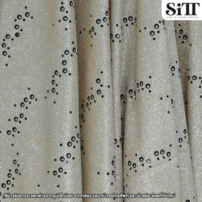 ผ้าวิ้งค์กากเพชร [ลายจุด]