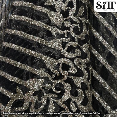 ผ้าลูกไม้กากเพชร [ลายเส้น]