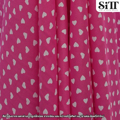 ผ้ามอสเครป [ลายหัวใจ]