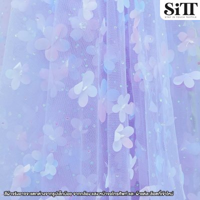 ผ้าตาข่ายดอกลอยเพชร