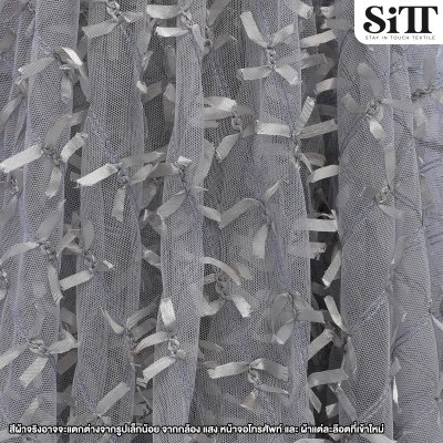 ผ้าตาข่ายลายโบว์ริบบิ้น