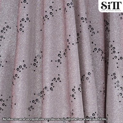 ผ้าวิ้งค์กากเพชร [ลายจุด]