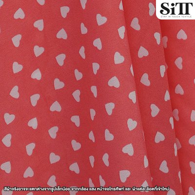 ผ้ามอสเครป [ลายหัวใจ]