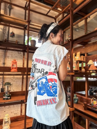 VIPER Sleeveless Denim Shirt - The GUITAR