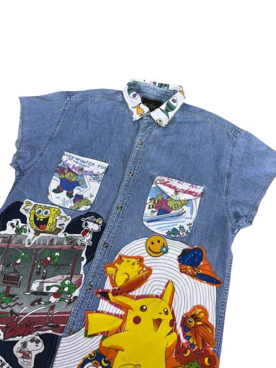 VIPER Sleeveless Denim Shirt - P*kemon