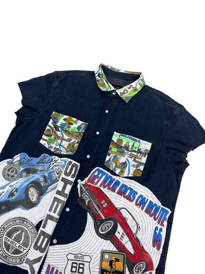 VIPER Sleeveless Denim Shirt - TukTuk Thailand