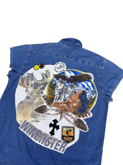 VIPER Sleeveless Denim Shirt - Kenz*
