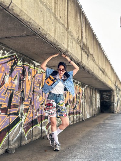 SHOTGUN Denim Shorts - Easter : Sunoco (S)