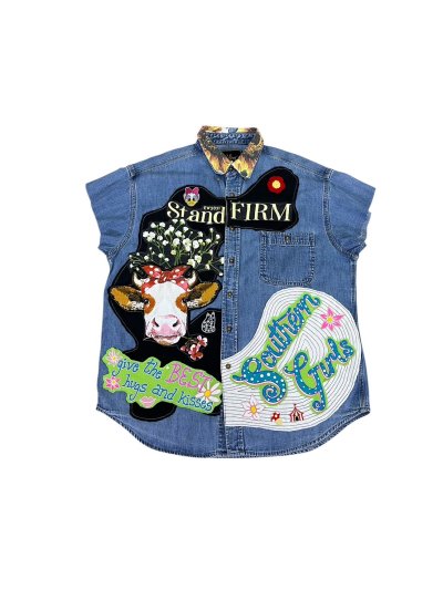 VIPER Sleeveless Denim Shirt - Stand Firm