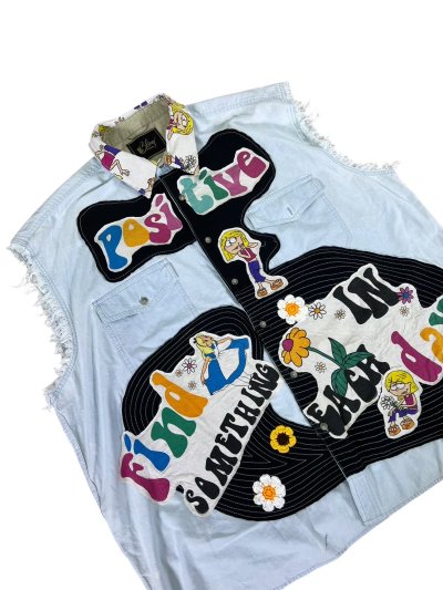 VIPER Sleeveless Denim Shirt - Positive : Alice