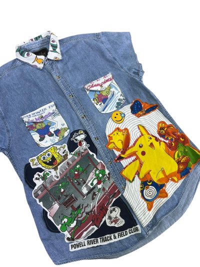 VIPER Sleeveless Denim Shirt - P*kemon