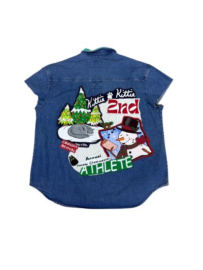 VIPER Sleeveless Denim Shirt - Life is Meowgical