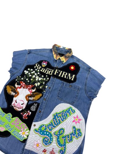 VIPER Sleeveless Denim Shirt - Stand Firm