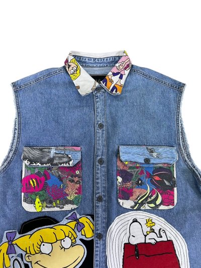 VIPER Sleeveless Denim Shirt - Pean*ts : G*rfield
