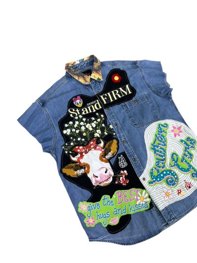 VIPER Sleeveless Denim Shirt - Stand Firm