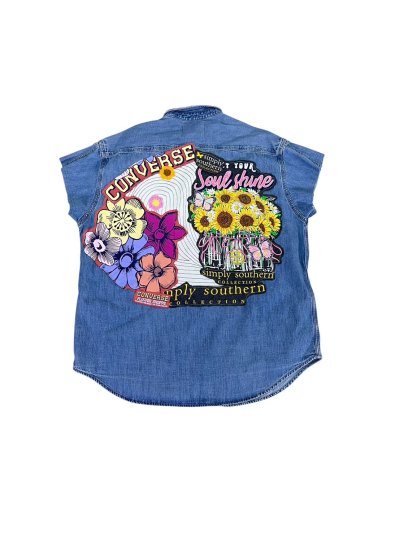 VIPER Sleeveless Denim Shirt - Stand Firm