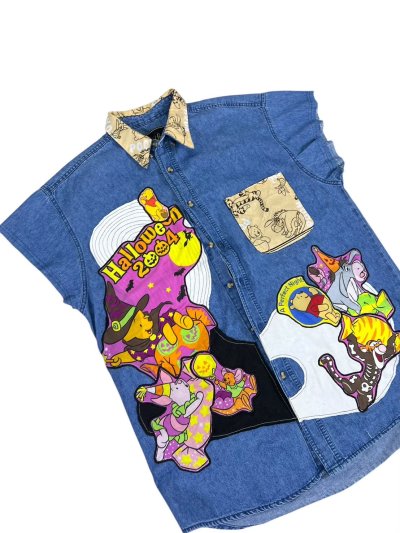 VIPER Sleeveless Denim Shirt - Pooh Halloween 2004