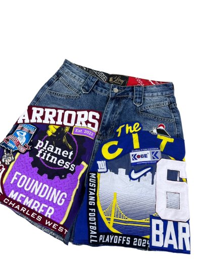 SLASHER Denim Shorts - Warriors (L)