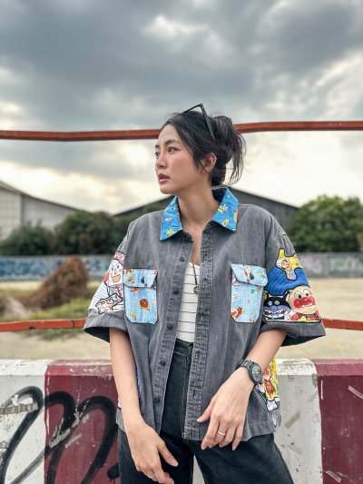 KATANA Boxy Crop Shirt - Anpan Man