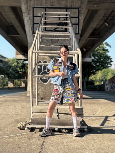 SHOTGUN Denim Shorts - Easter : Sunoco (S)