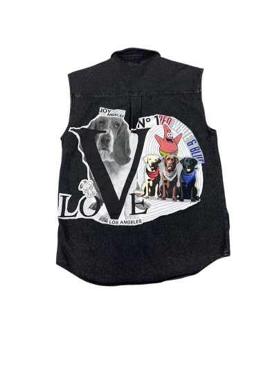 VIPER Sleeveless Denim Shirt - Puppies