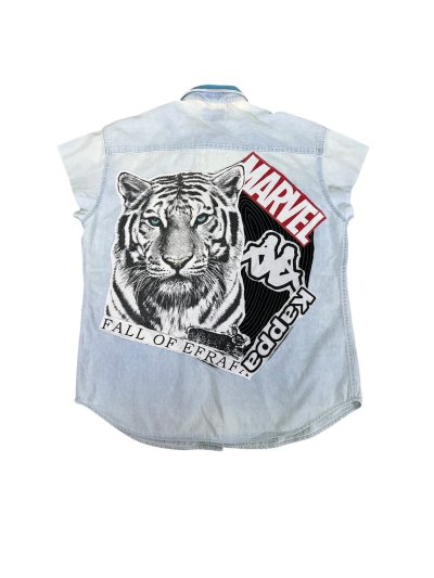 VIPER Sleeveless Denim Shirt - AUBURN