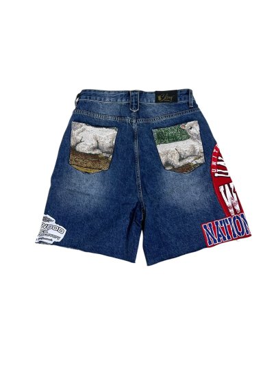 SLASHER Denim Shorts - Ational Tea (L)