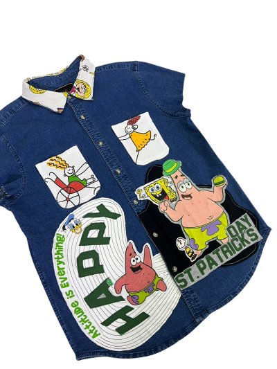 VIPER Sleeveless Denim Shirt - HAPPY DAY