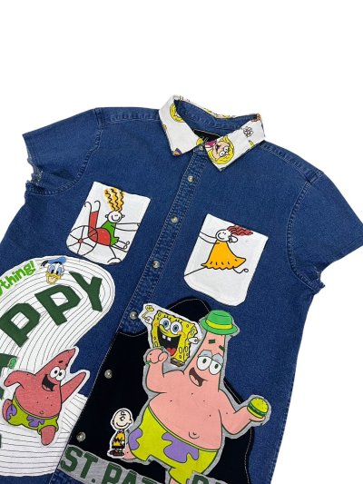 VIPER Sleeveless Denim Shirt - HAPPY DAY