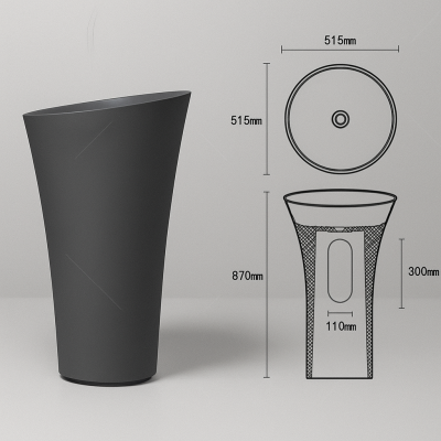 SS-5187R StoneForm™ Solid Surface Round Pedestal Basin