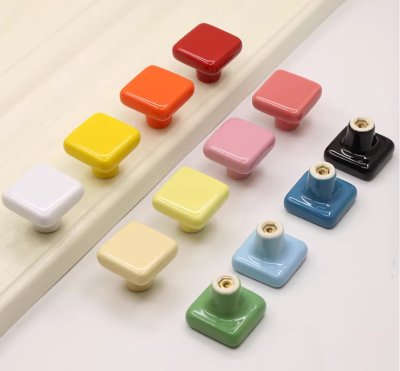 Minimal square cabinet handles