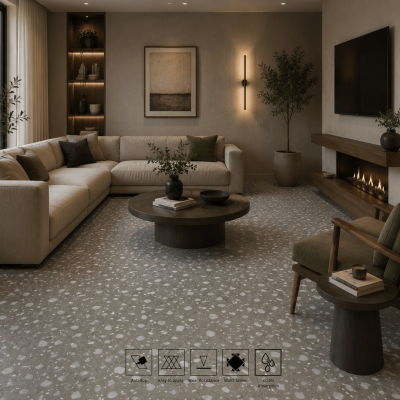 Vanke Light Gray Terrazzo
