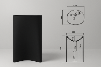 SS-5283C StoneBlend™ Artistic Solid Surface Pedestal Basin