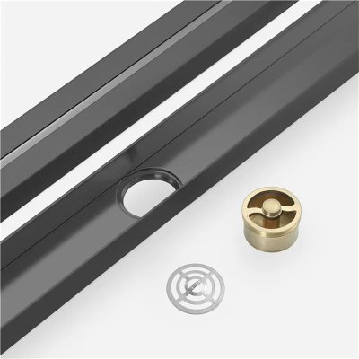 Linear Floor Drain + Black