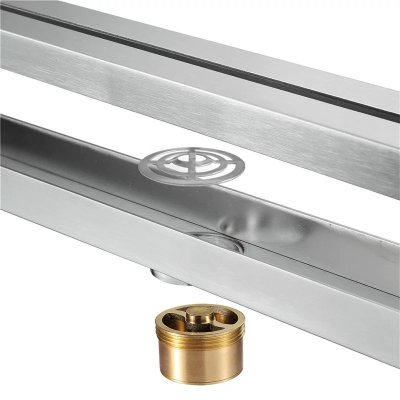 Linear Floor Drain + Chrome