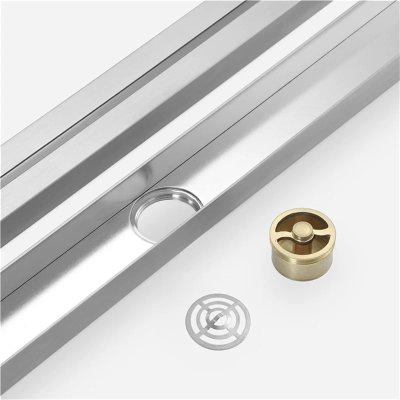 Linear Floor Drain + Chrome